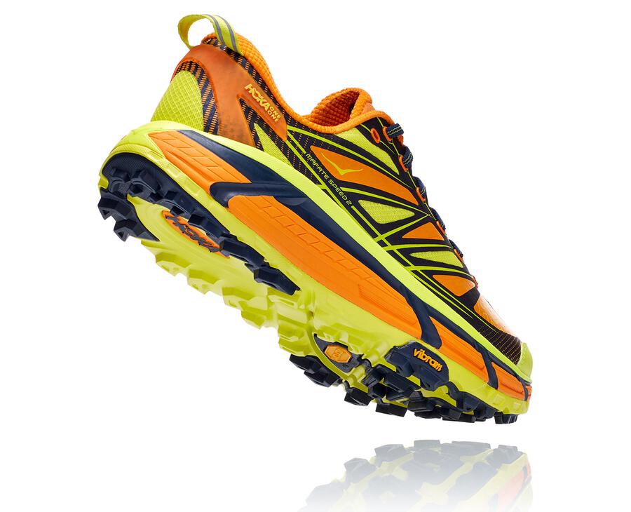 Hoka One One Trail Schoenen Heren - Mafate Speed 2 - Lichtgoud/Roze - DS6972403